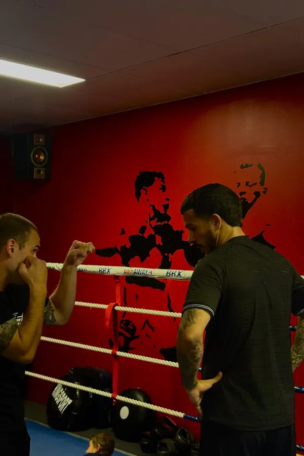 Boxer training inside The Dungeon Boxing gym in Perth, Western Australia